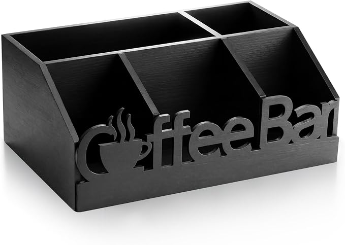 Coffee Station Organizer for Counter Wood Countertop Accessories Organizer by Unknown