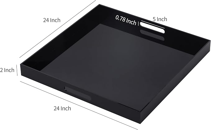 Clear Oversize Acrylic Serving Tray - Image 2