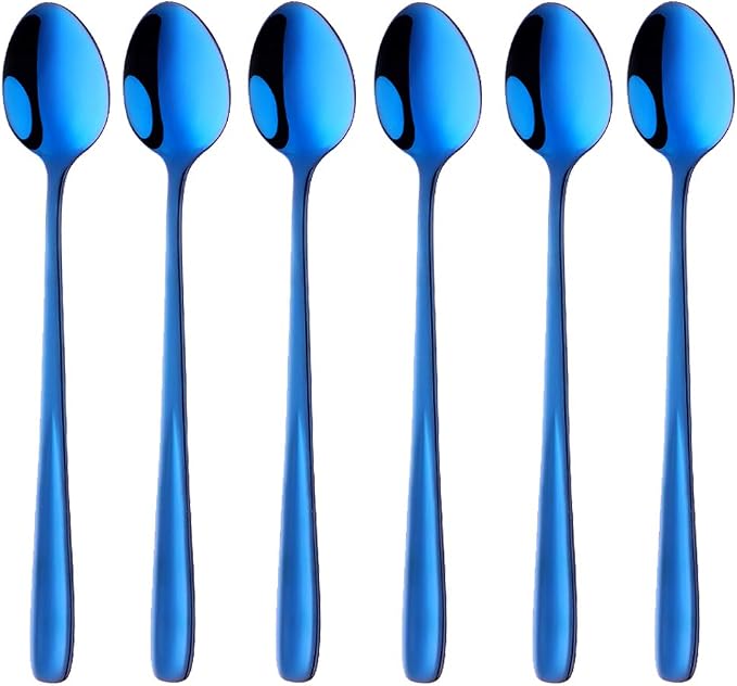 Buyer Star Long Handle Iced Tea Spoons Set of 6, 8 inch 18/10 Heavy Duty Coffee by BuyerStar