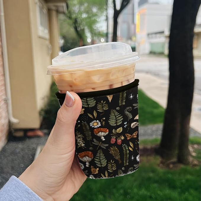 Reusable Insulated Neoprene Iced Coffee Cup Sleeve, Durable Drink Sleeve - Image 3