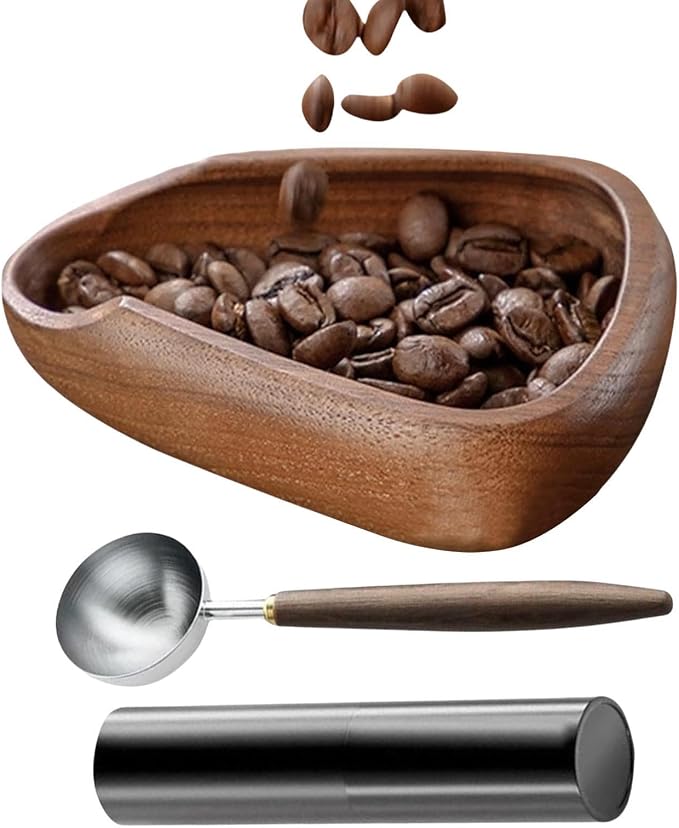Brewing Dosing Cup, Coffee Tray Set, Wooden Fixture by Unknown