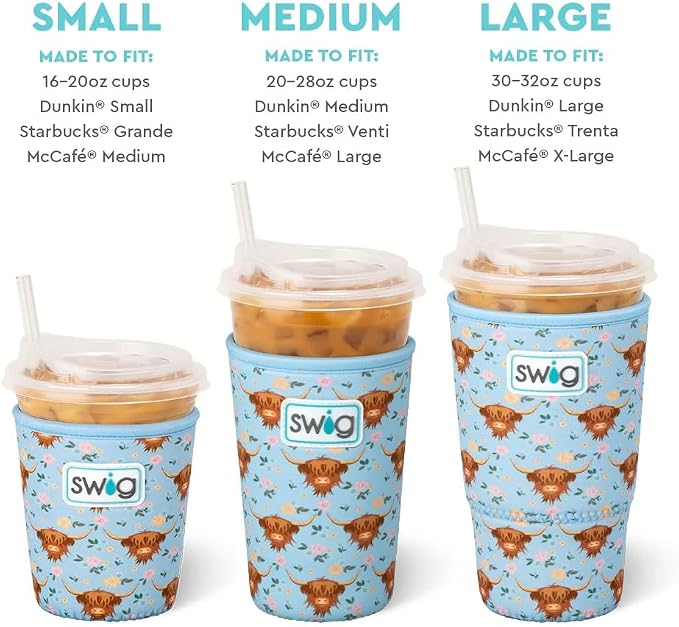 Swig Life Large Iced Cup Coolie, 30-32oz Iced Coffee Cup Insulator Sleeve - Image 4