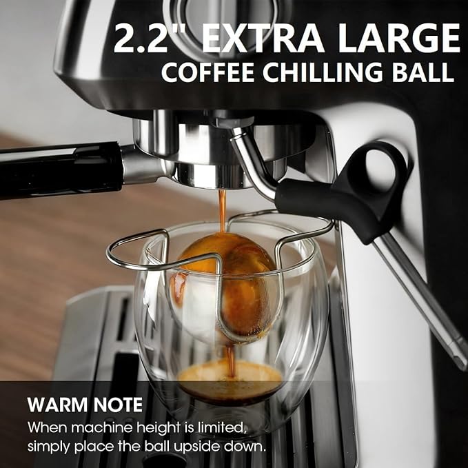 AIEVE XL Espresso Cooling Ball, 2 Pack Upgraded Large Coffee Chiller, Stainless - Image 4