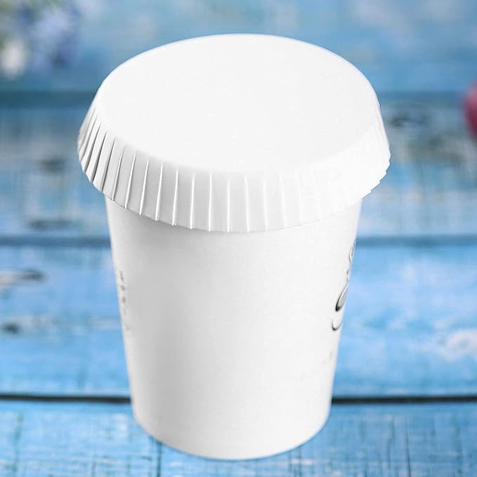 KISSHAKE 100 PCS Disposable Cup Cover Hot Lid Recycled Drinking Lid Coffee Cup - Image 6