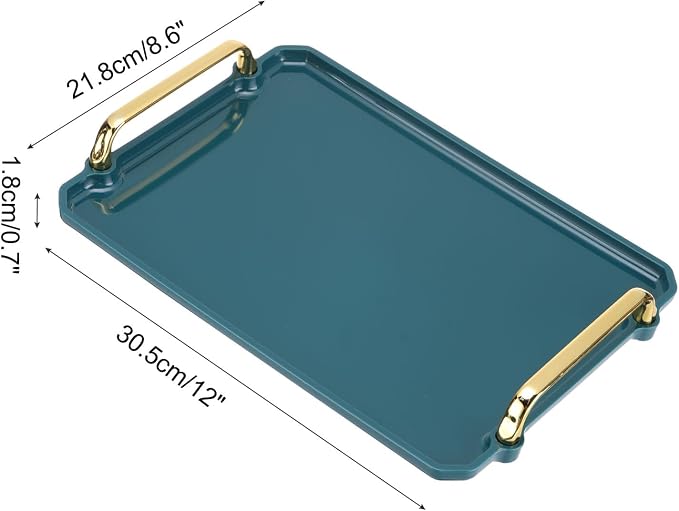 PATIKIL 12 x 8.6 Inches Plastic Serving Tray - Image 2