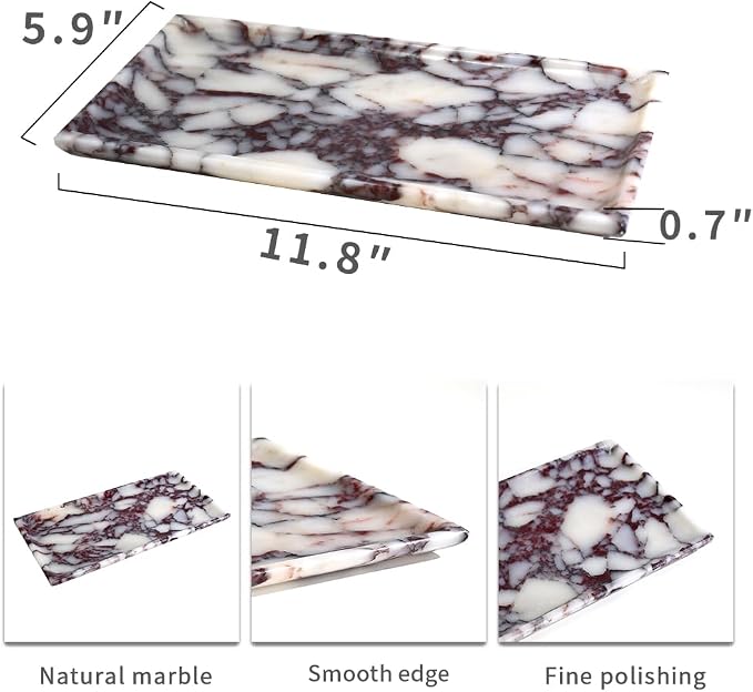 DUANYAN Natural Marble Tray, Coffee Table, Paper Cup, Cake Display, Coffee bar - Image 2