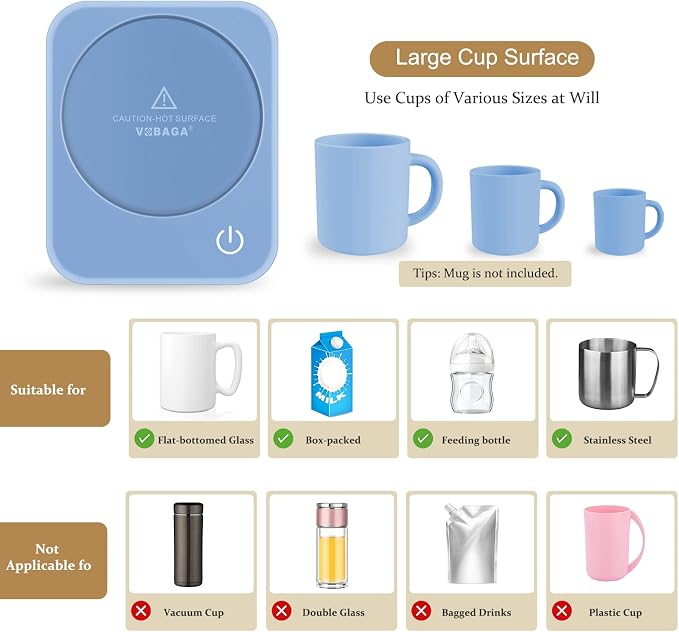 VOBAGA Coffee Mug Warmer for Desk - Image 8