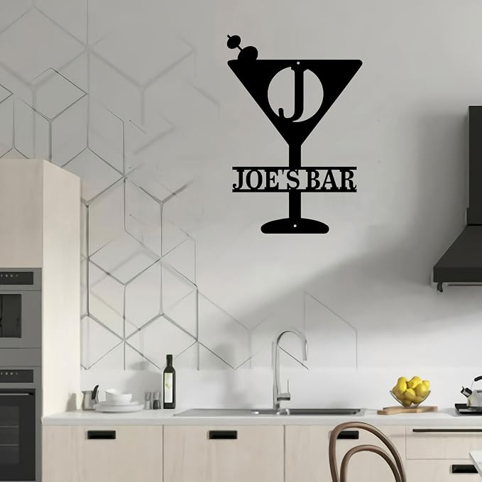 Personalized Martini Initial Name Sign - Image 5