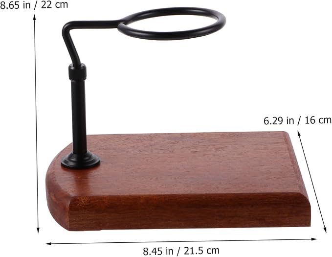 HOMSFOU 1pc Coffee Dripper Stand Adjustable Height Wood Filter Cup Rack - Image 6