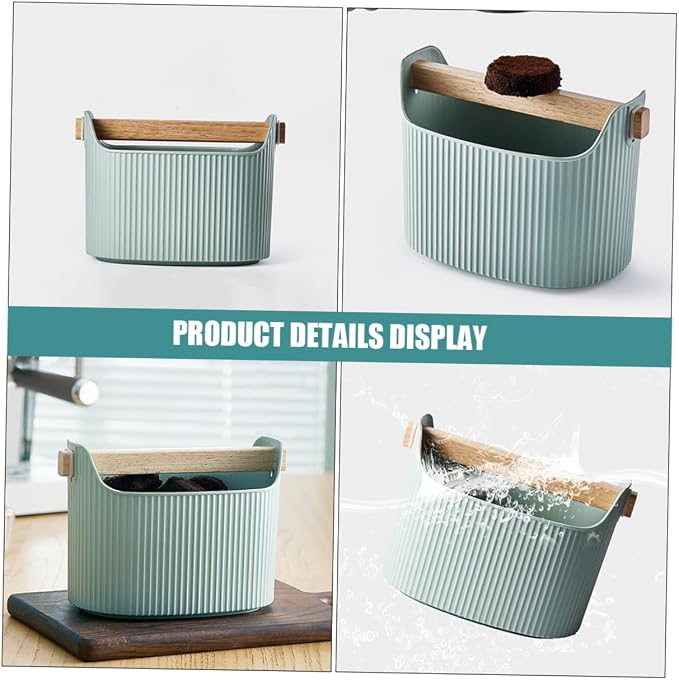 Gatuida Beech Lid Used Ground Container Ground Coffee Waste Bin Holder - Image 9
