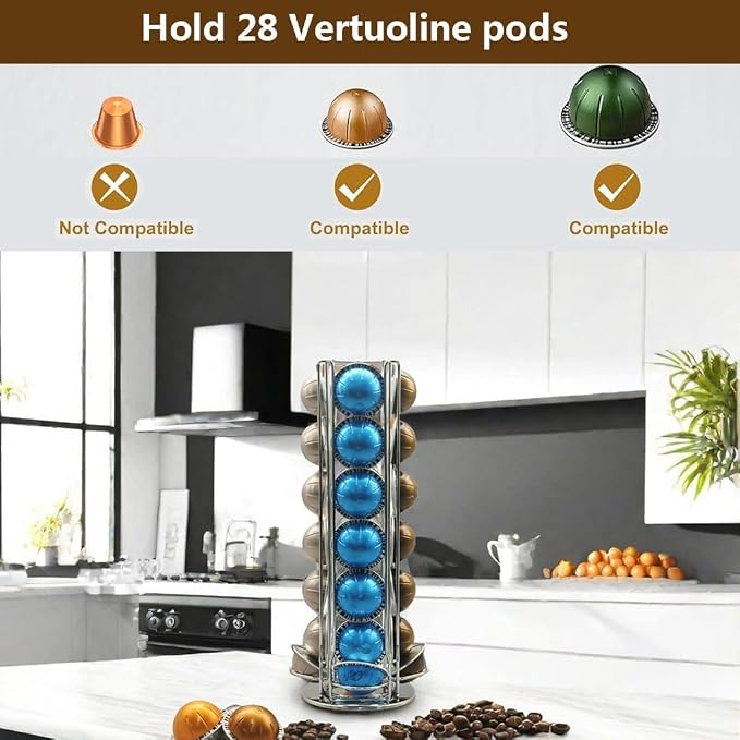 Miuly Coffee Capsule Holder For Nespresso Vertuoline, Coffee Capsule Stands - Image 5