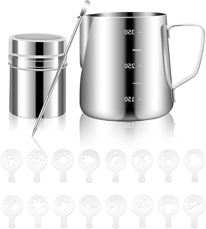 Milk Frothing Pitcher 350ml/12oz Steaming Pitchers Stainless Steel Milk by PROKITCHEN
