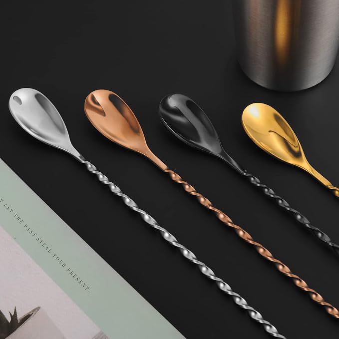 AnSaw Gold 12-Inch Stainless Steel Cocktail Spoon - Image 7