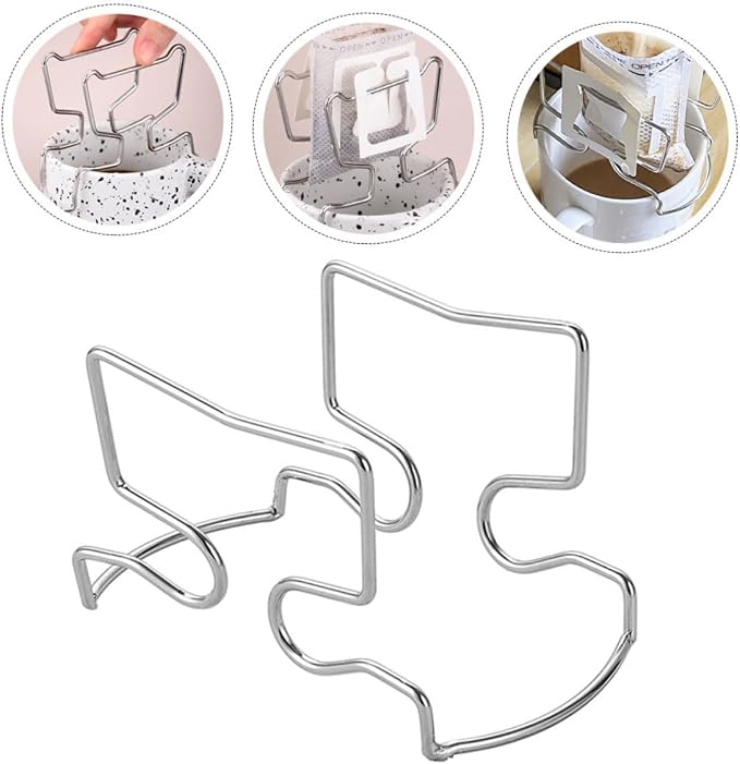 4sets Coffee Drip Bag Holder Tray Portable Filtering Rack - Image 4