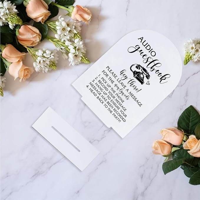 Audio Guest Book Sign Wedding Signs Wedding Table Signs - Image 5