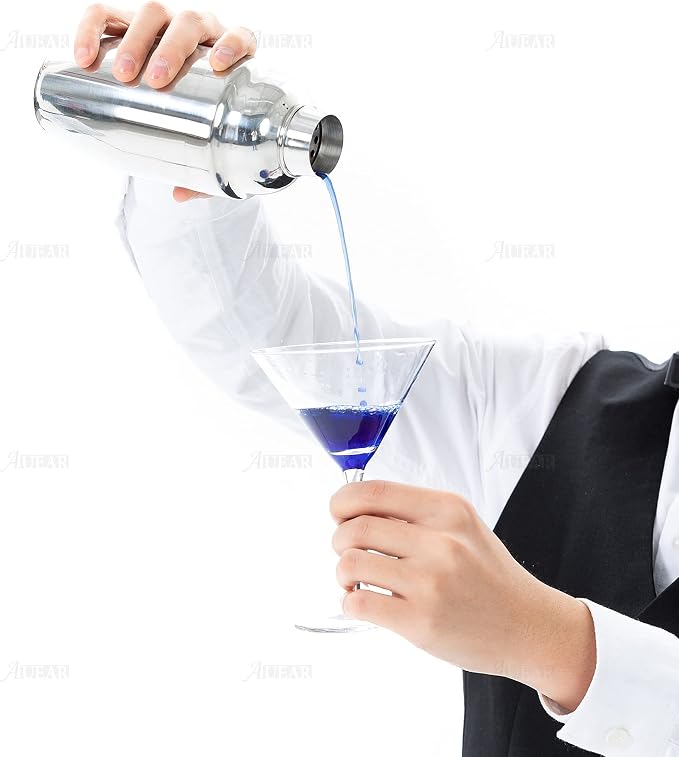 AUEAR, Small Stainless Steel Cocktail Shaker 8.4 Oz/250ml Martini Shakers Bar - Image 4