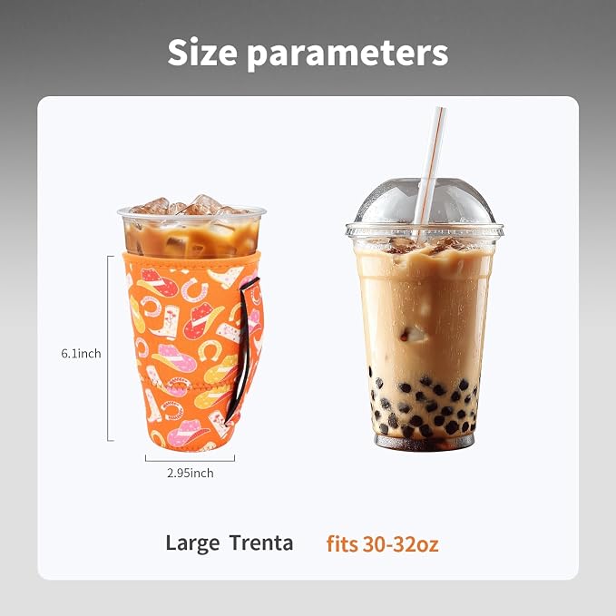 4 Pack Neoprene Cup Sleeves - Image 2