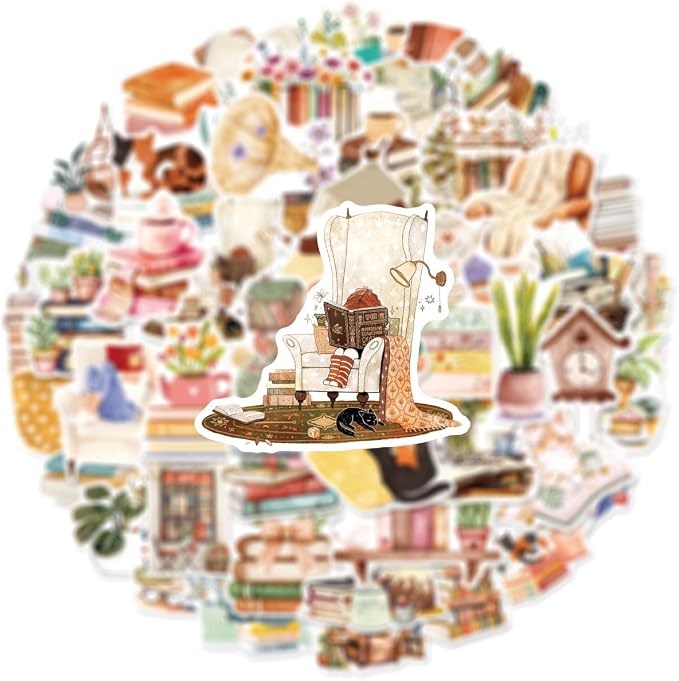 50pcs Realistic Bookish Stickers - Image 8