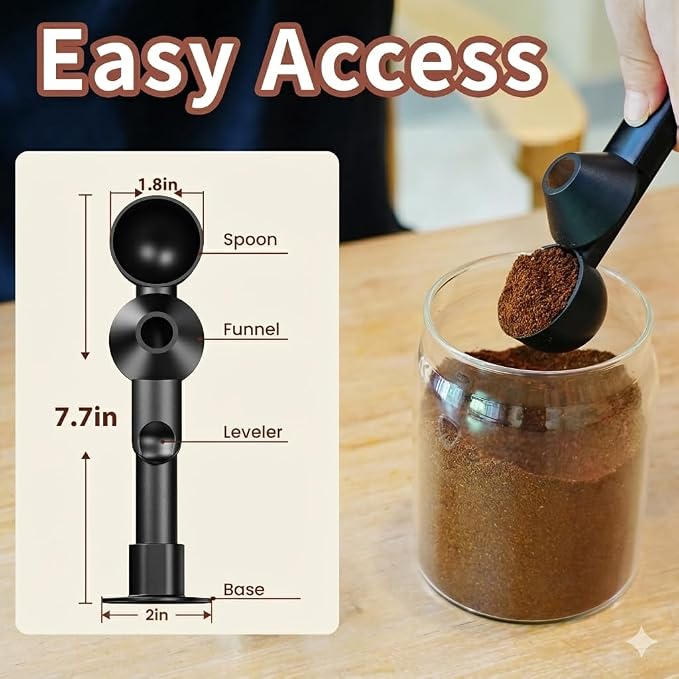 Coffee Scoop with Funnel for Ground Coffee, Protein Powder & Tea, for Reusable - Image 5