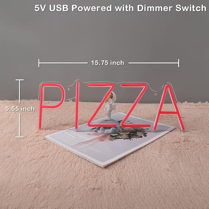 Planzo PIZZA Neon Sign Light for Restaurant Coffee Shop Bar Pub Business Store - Image 2