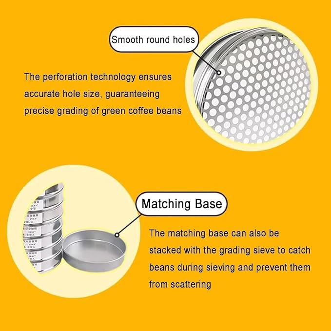 Coffee Bean Grading Sieve, Stainless Steel Mesh Screen - Image 2