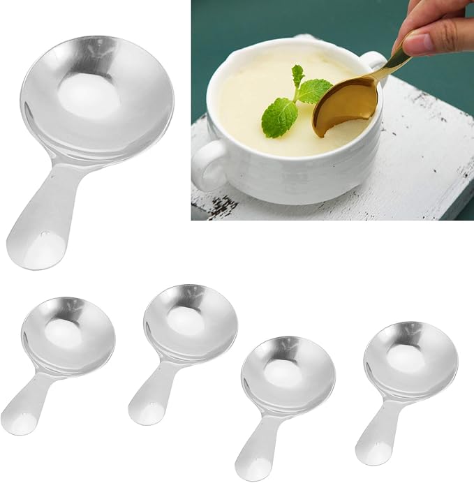 5PCS Short Handle Spoons, Small Scoops - Image 3