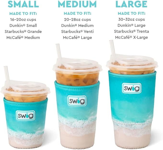 Swig Life Large Iced Cup Coolie, 30-32oz Iced Coffee Cup Insulator Sleeve - Image 5