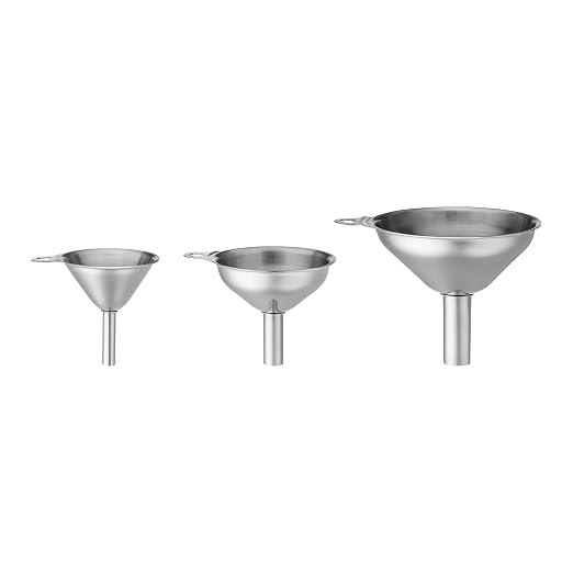 Fox Run Metal Kitchen Funnel Set, and 1.5" Stainless Steel Funnels - Image 7