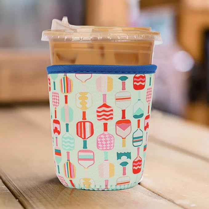 Reusable 3-Pack Iced Coffee Cup Sleeve, Insulated Neoprene, Beverage Holder - Image 2