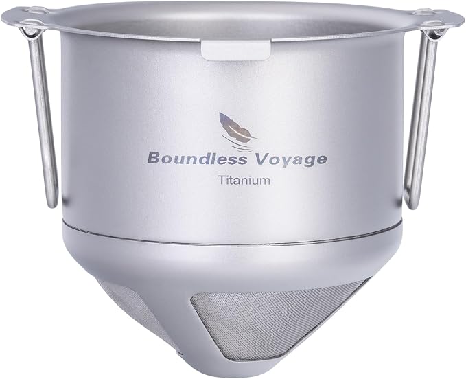 Boundless Voyage Titanium Coffee Drip Filter Reusable Pour-Over Coffee Filters by BoundlessVoyage