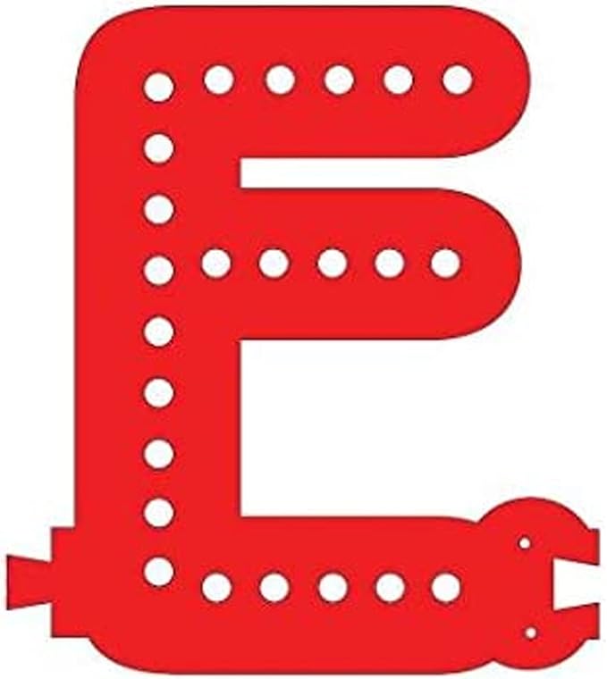 M&T Displays LED Marquee Letter Lights Modular Red Light Up Alphabet Initial E by MTDisplays