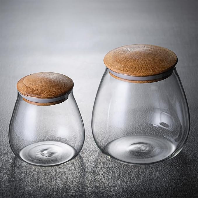 WAIT FLY Mushroom Shape Borosilicate Glass Coffee Bean Storage Container - Image 5
