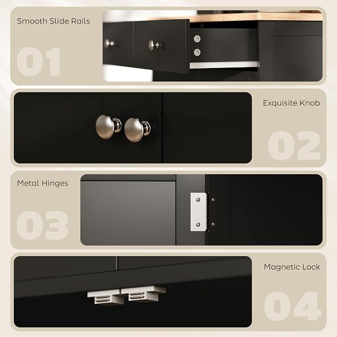 HOMCOM Sideboard Buffet Cabinet - Image 7