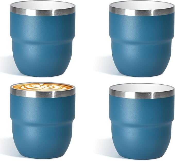 CHLJAR 4 oz Espresso Cup, Ceramic-Lined 18/8 Stainless Steel Coffee Cup by Unknown