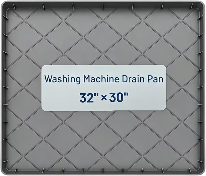 Washing Machine Drain Pan, 32 x 30 Inch Large Silicone Mat, Washer Anti by Unknown