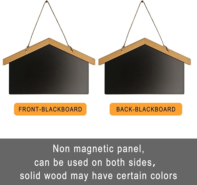Chalkboard, House Design, 8.35"x13.46" Small Chalkboard Sign, Double Sided Use - Image 4