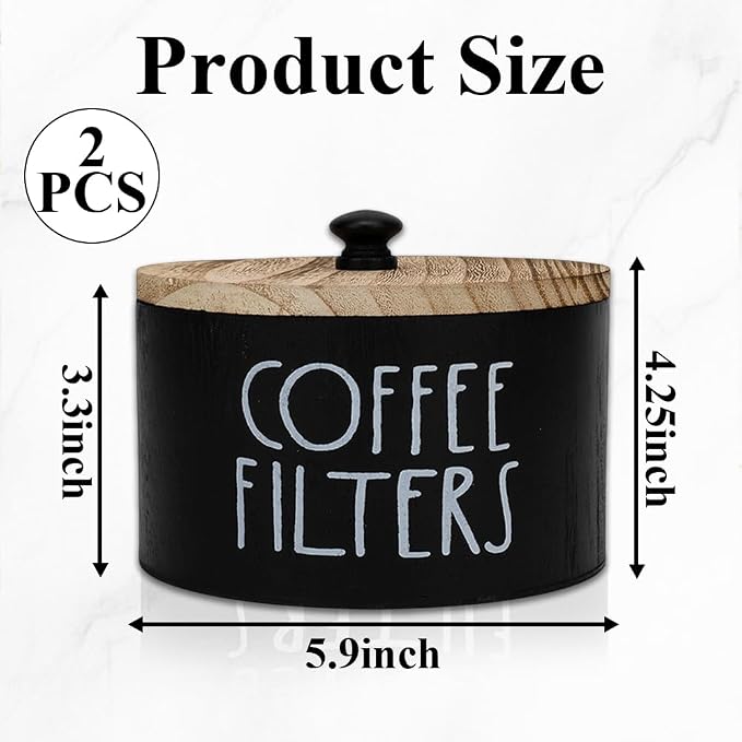 2 Pack Black Coffee Filter Holder - Image 2