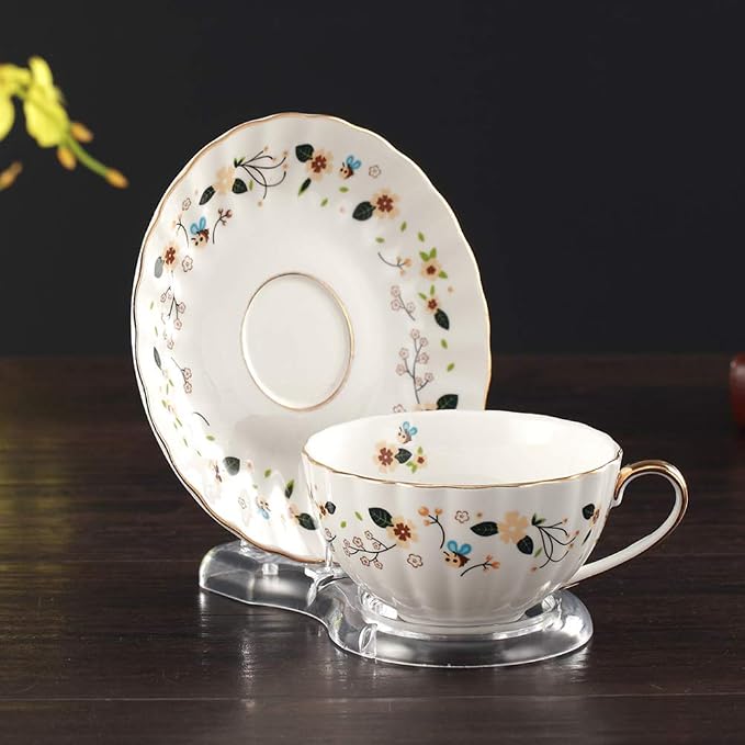 8 Packs Acrylic Display Stands Tea Cup Saucer European Coffee Shelf Display - Image 2