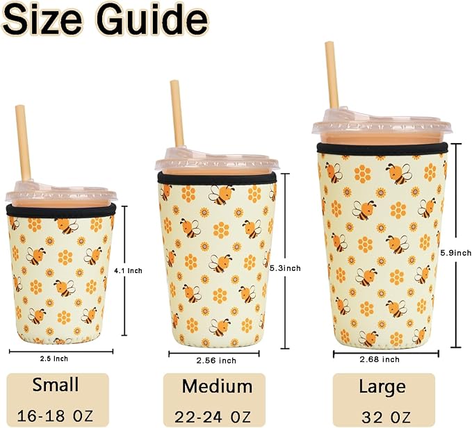 Reusable Insulated Sleeve for Iced Coffee Cup, Beverage Holder for Iced Coffee - Image 5
