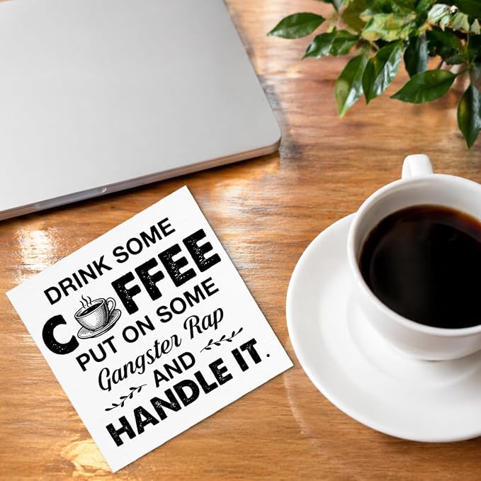 Coffee Bar Decor, Funny Coffee Table Decor Wooden Sign, Drink Some Coffee Put - Image 4