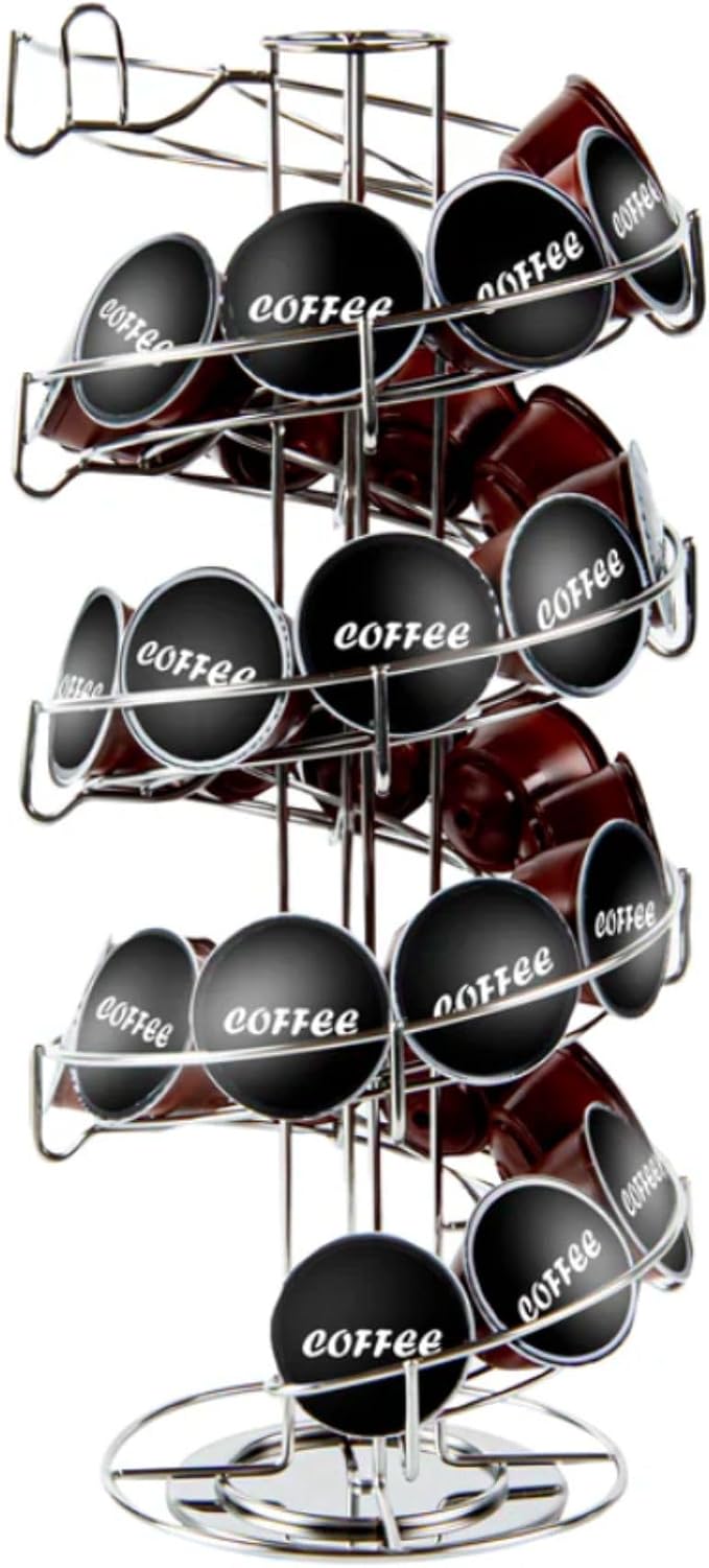 Restaurantware Coffee Pod Holder 7 x 7 x 16.14 Inches 35-50 K-Cup Stainless by Restaurantware