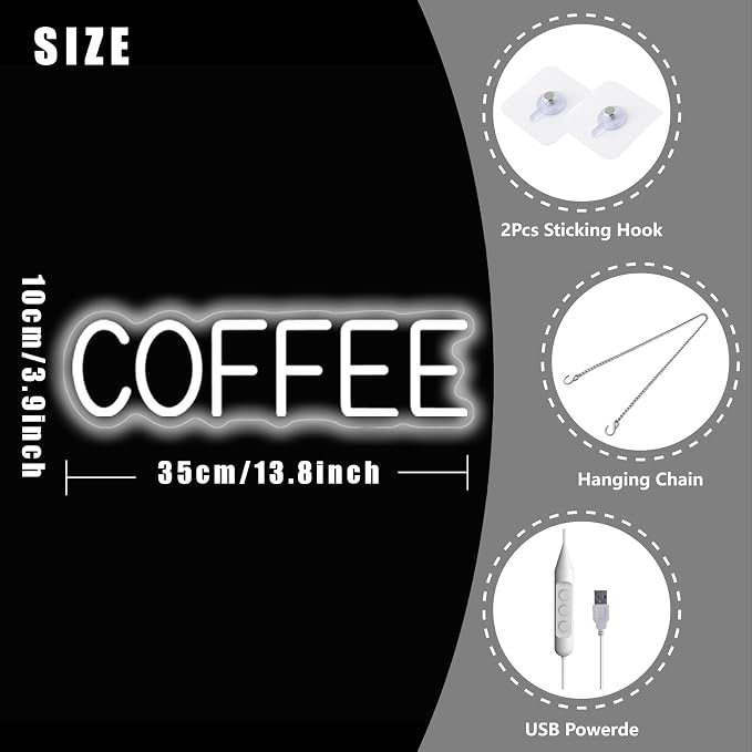 COFFEE Neon Sign for Wall Decor - Image 3