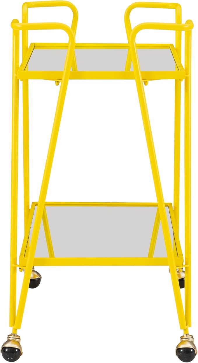 Linon Gina Yellow Mid Century Bar Cart - Image 18