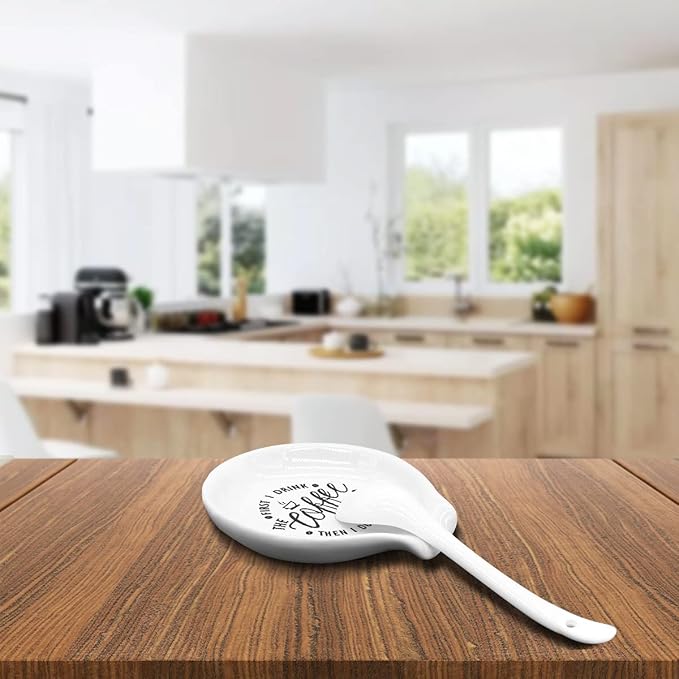 Funny Coffee Spoon Rest-But First Coffee Ceramic Spoon Holder-Cafe Station Bar - Image 6