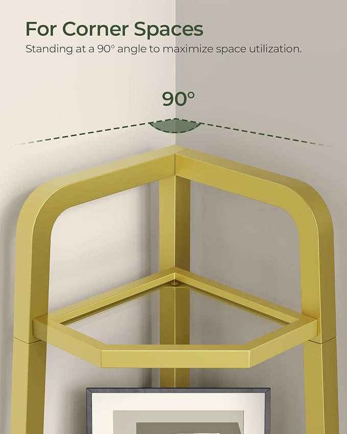CHOEZON 5-Tier Corner Shelf, 59.6” Corner Storage Stand, Floorstanding Dispaly - Image 5