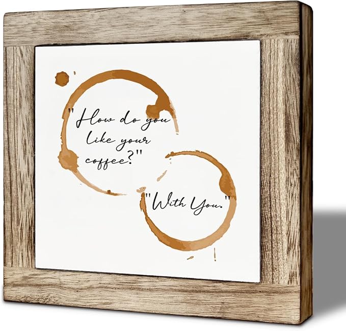 Funny Cafe Wooden Sign, How Do You Like Your Coffee by Unknown