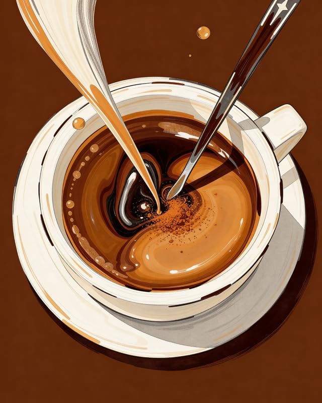 Lawrence Williams Designs Coffee Cream Pour Poster by LawrenceWilliamsDesigns