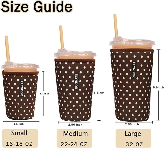 Reusable Insulated Sleeve for Iced Coffee Cup, Beverage Holder for Iced Coffee - Image 5