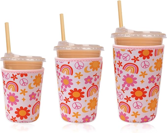Reusable Insulated Neoprene Iced Coffee Cup Sleeve, Durable Drink Sleeve by Unknown