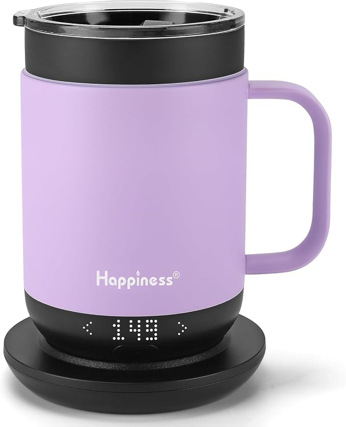 Happiness Smart Heated Coffee Mug, Rechargeable Electric Self Heating by Unknown